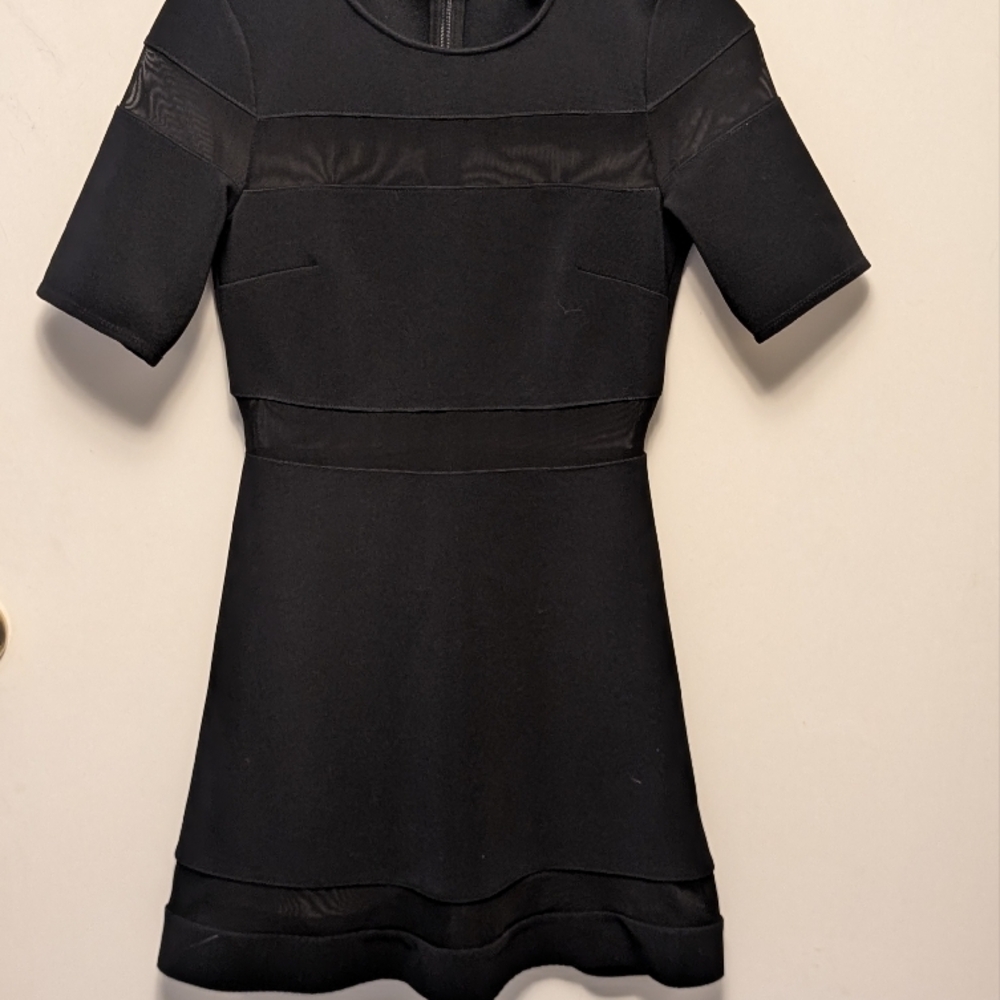 Elegant Black Short Sleeve Dress